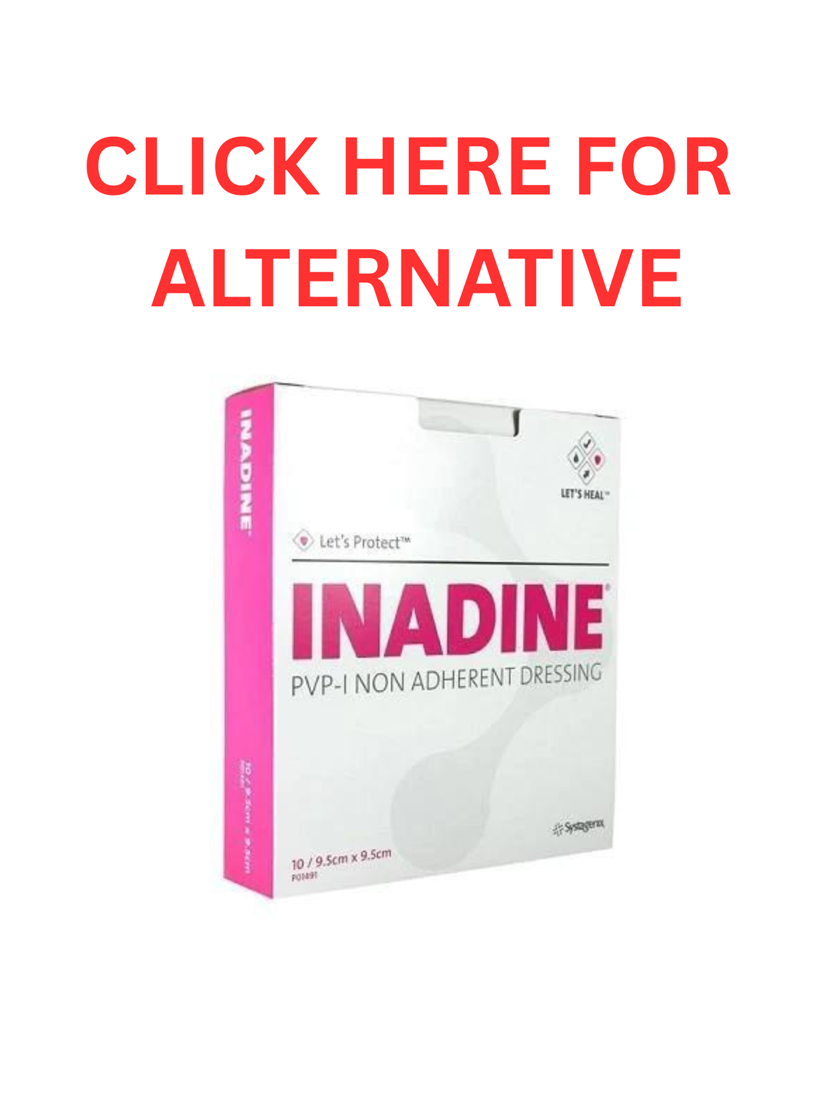 Inadine Dressing - 9.5cm x 9.5cm 25/BX – HANS Group Purchasing