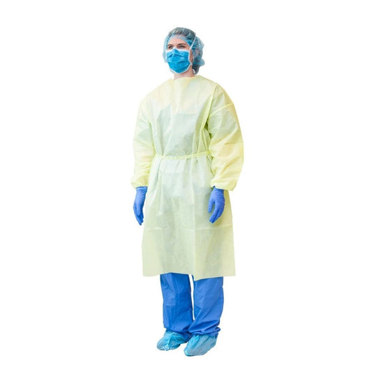 PRI-MED-AAMI 2 Isolation Gown - Yellow - Universal - 100/CA