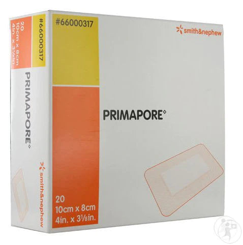 Primapore Adhesive Non-Woven Wound Dressing 10cm x 8cm 20/BX